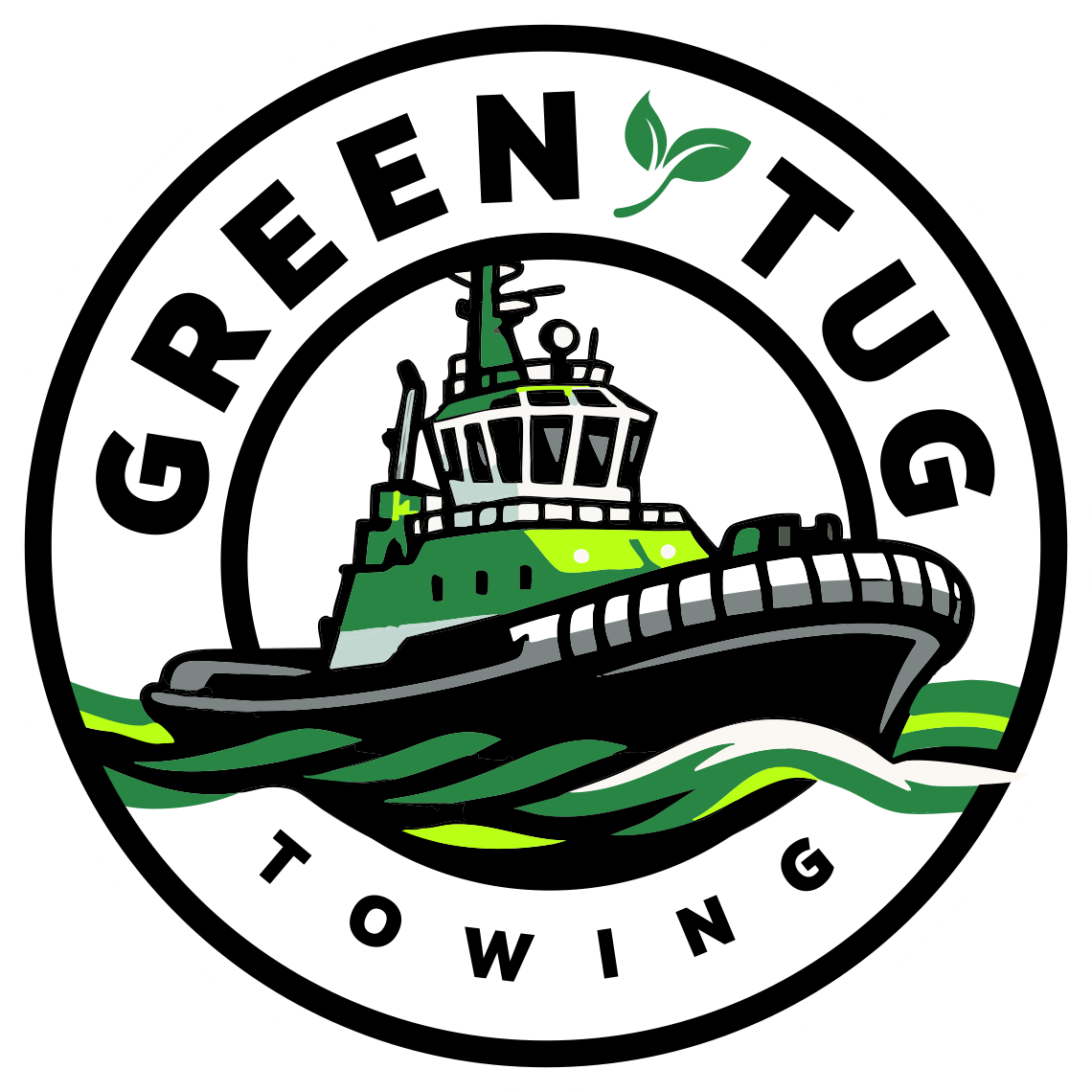 Green Tug Towing